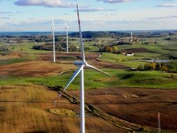 green energy of onshore wind turbines