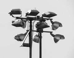 contemporary Lighting System on poles at sky