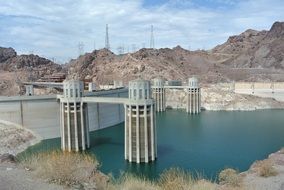 panoramic view of a hydroelectric power station in nevada