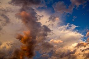 Clouds Air Storm Orange