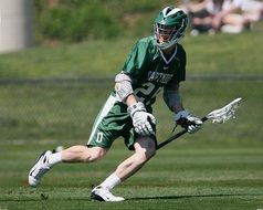 lacrosse player in action