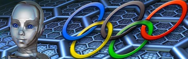 Banner Circles Olympic Games Rio 2016 drawing
