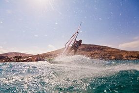 Wind Surfing on a sea