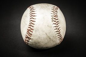 dirty baseball ball