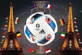 2016 Quarter-Finals with the ball and Eiffel Towers