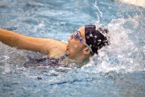 athlete swimmer in the pool