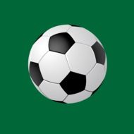 soccer ball on a green background