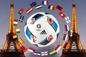 clipart of symbols of different countries at the european football championship
