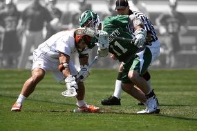 aggressive lacrosse game