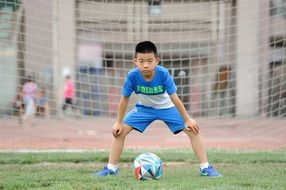 teenager on the goal line