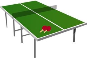 tennis table as graphic image