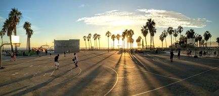 basketball field in the park