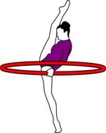 İllustration of rhythmic gymnastic