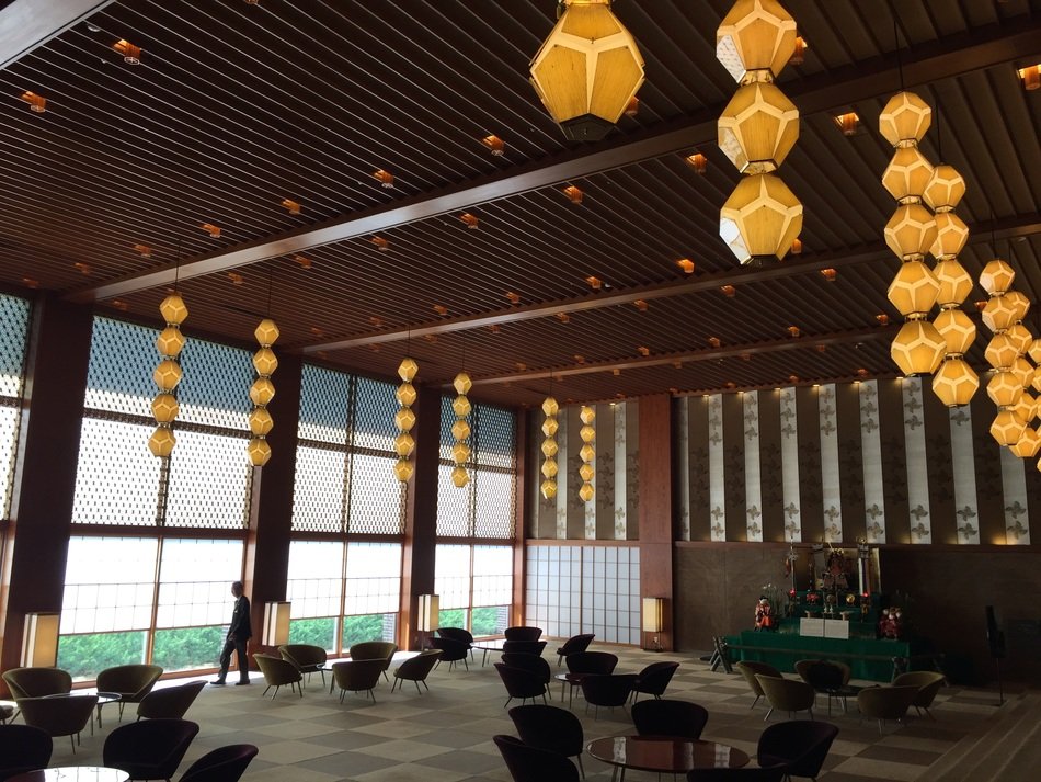 ceiling lights in hall, Japan, Tokyo