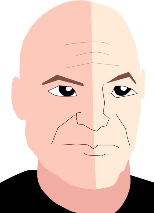 drawing portrait of patrick stewart