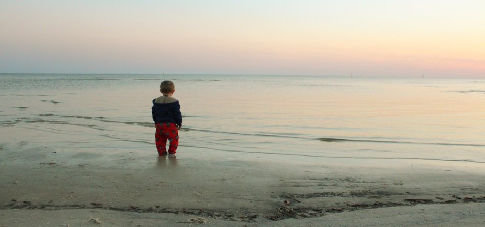 baby on the ocean