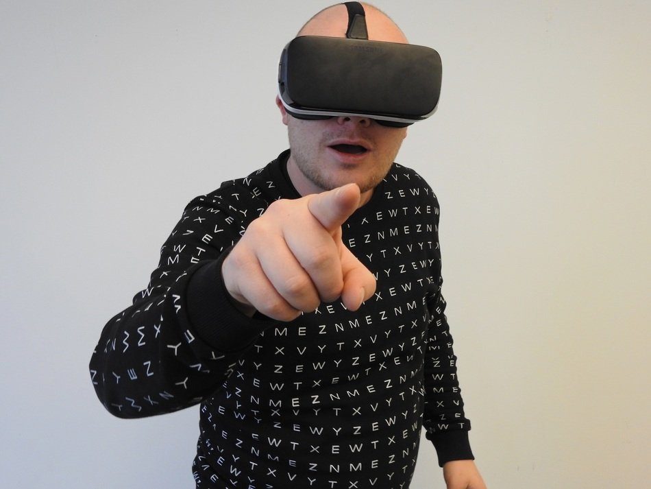 man in virtual reality