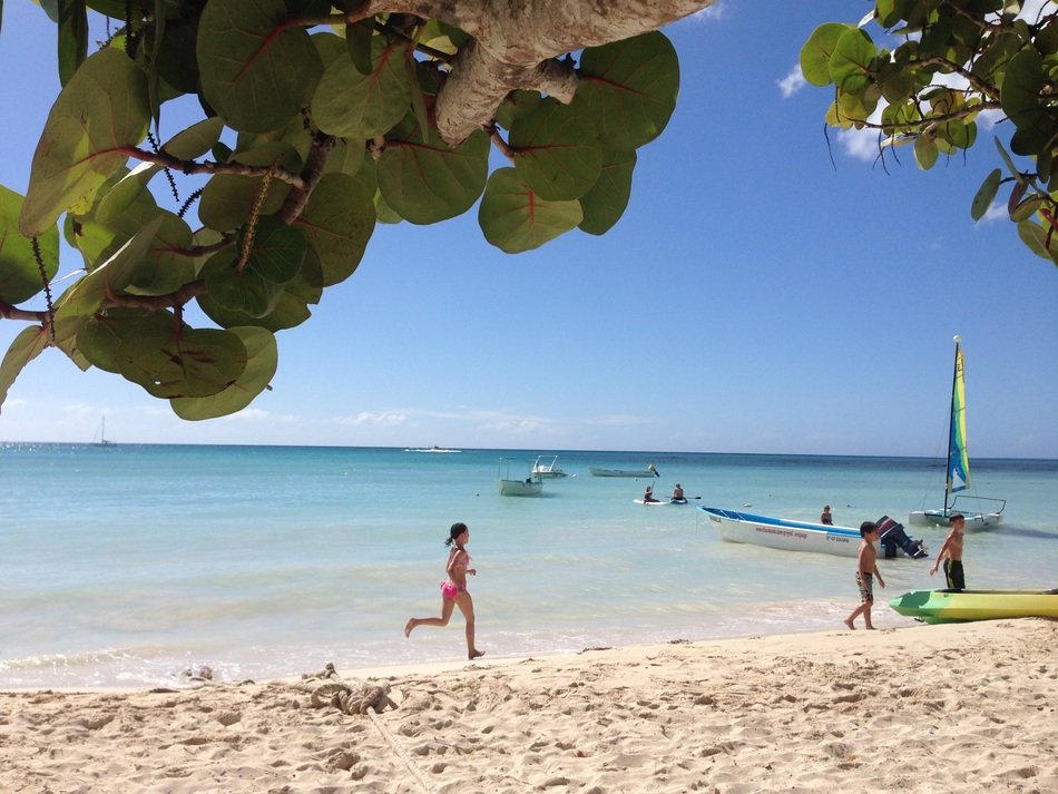 beach in dominican republic on a sunny day
