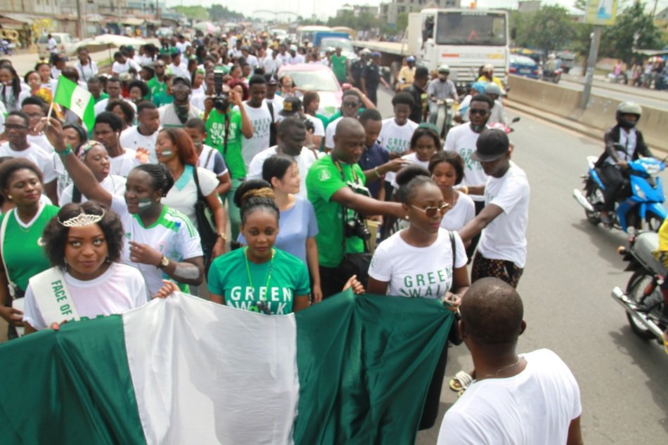 panoramic view of protests in nigeria