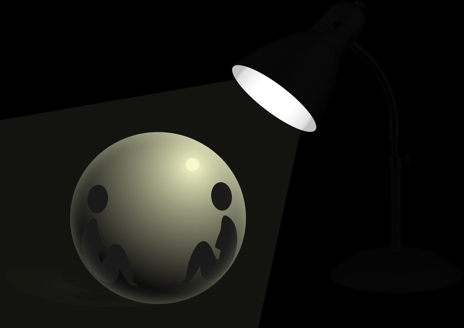 Illustration with the ball under the lamp clipart