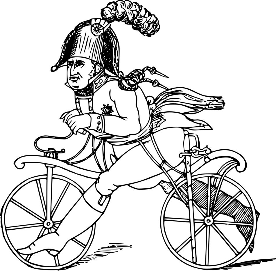 comic character on the cycle