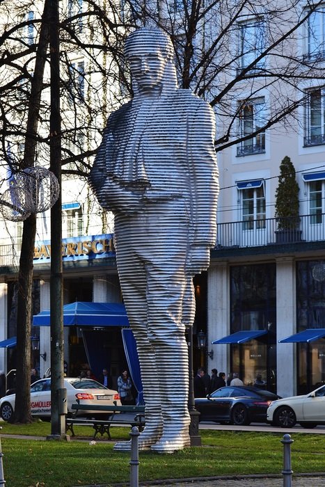 metal sculpture on munich street