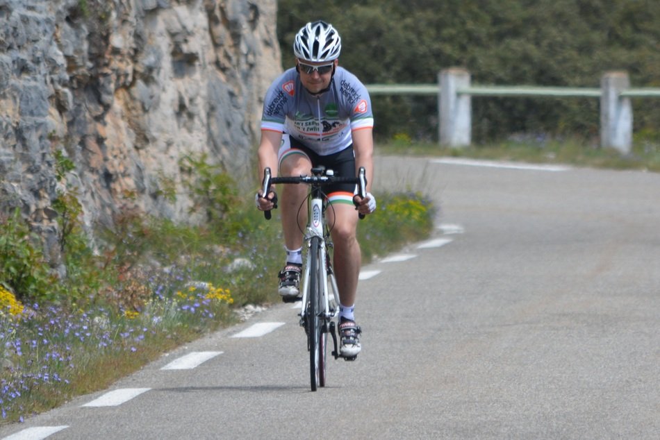 cyclist in helmet