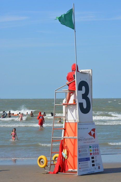 people on the beach in blankenberg
