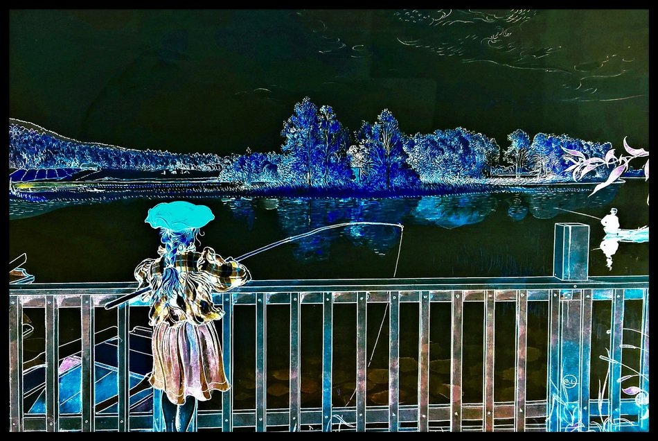 picture by Swedish artis carl larsson with night effect