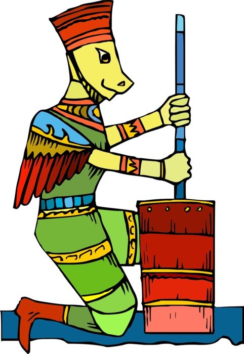 the image of a mythical animal in Egypt