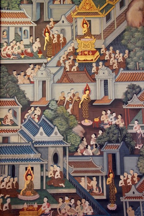 picture of the buddhism paintings in Thailand