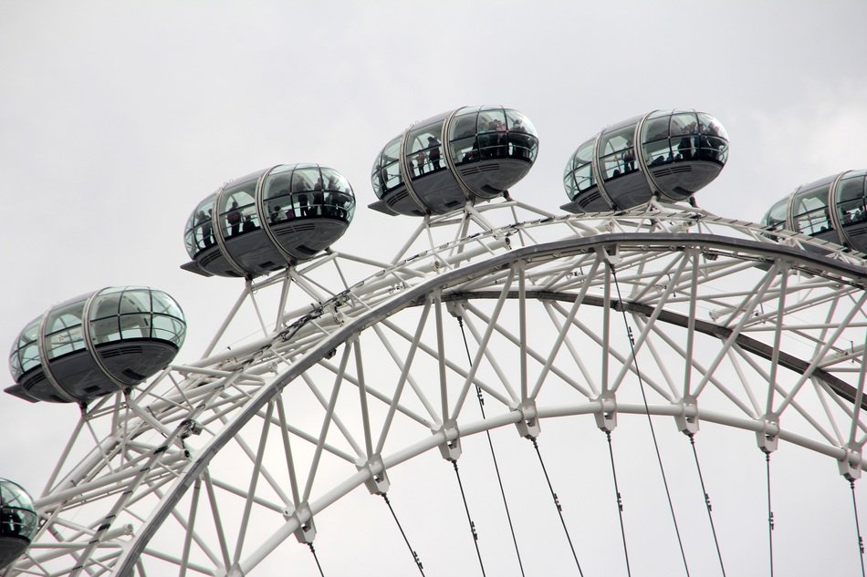 modern ferris wheel in london