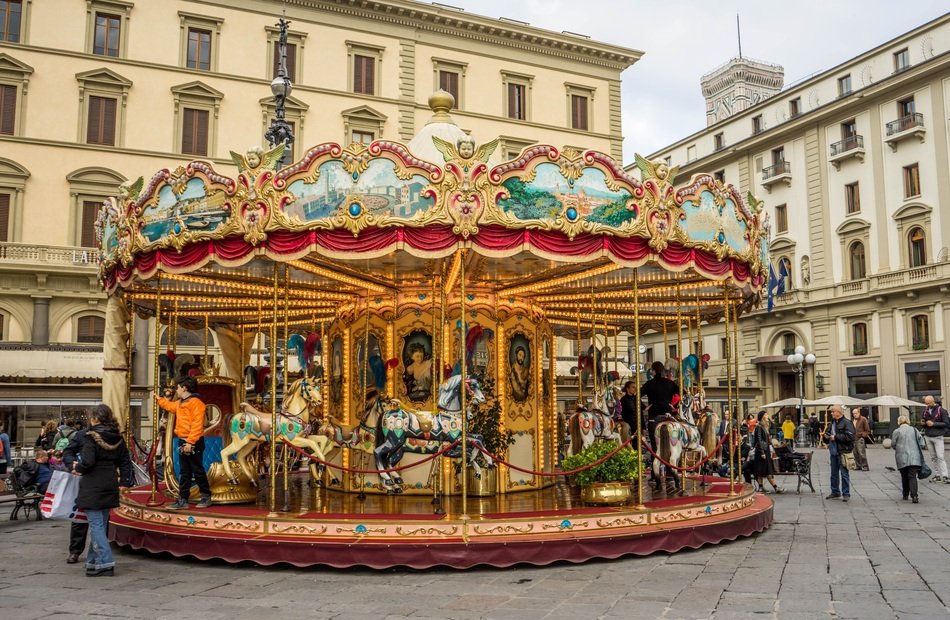 carousel at the fair in Florence