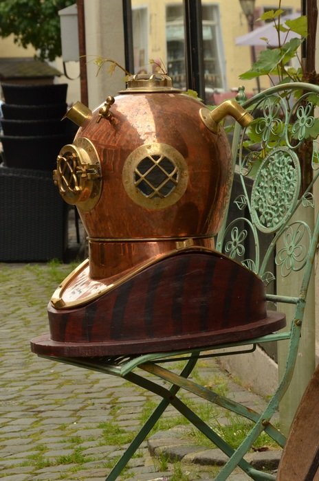 diving helmet as antique
