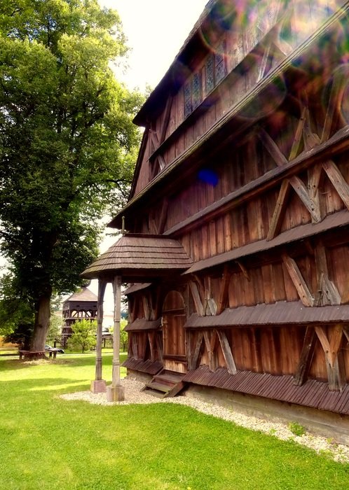 wooden church in Hronsek, Slovakia