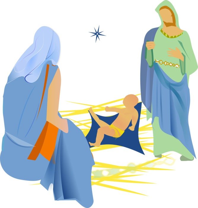 Christian drawing for christmas