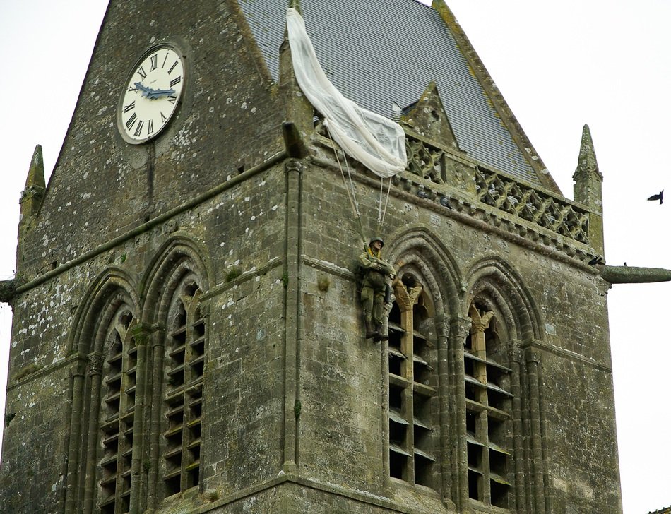 parachute on the church of the holy mother