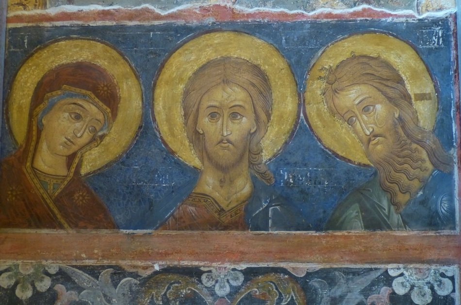 Beautiful colorful painting in the church