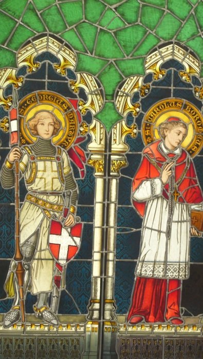 window icons in the cathedral in Pecs
