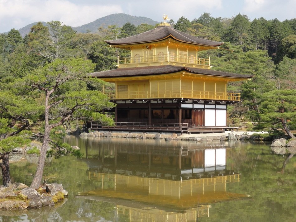 temple on the water in japan