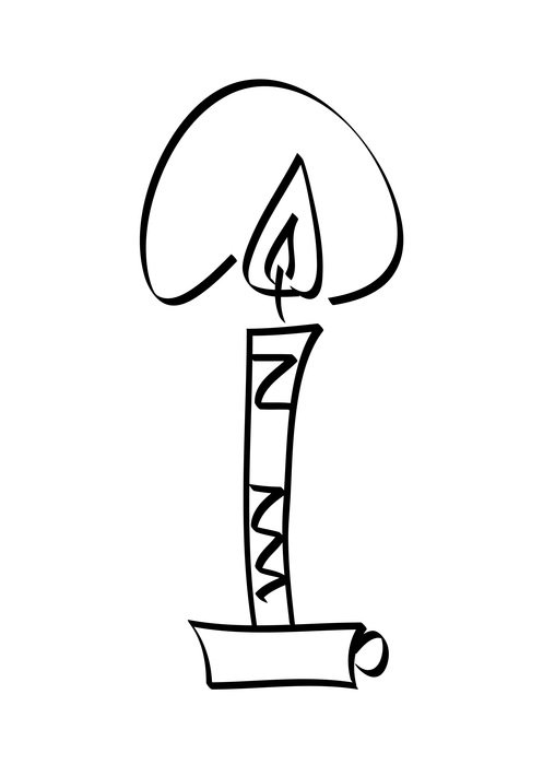 Candle, monochrome Drawing