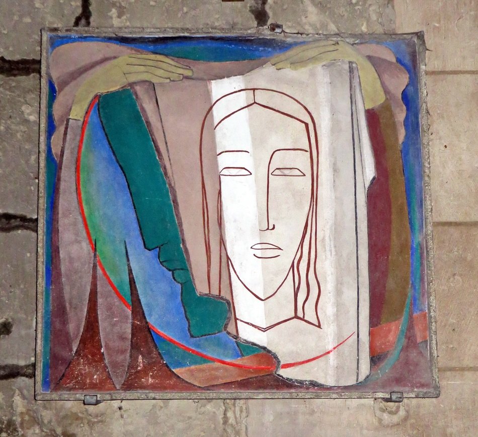 new art painting of Christ in coucy-le-chÃ¢teau