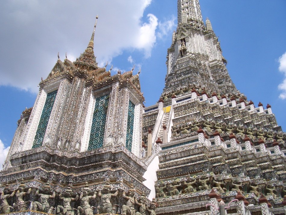 temple with filigreed facade in Thailand