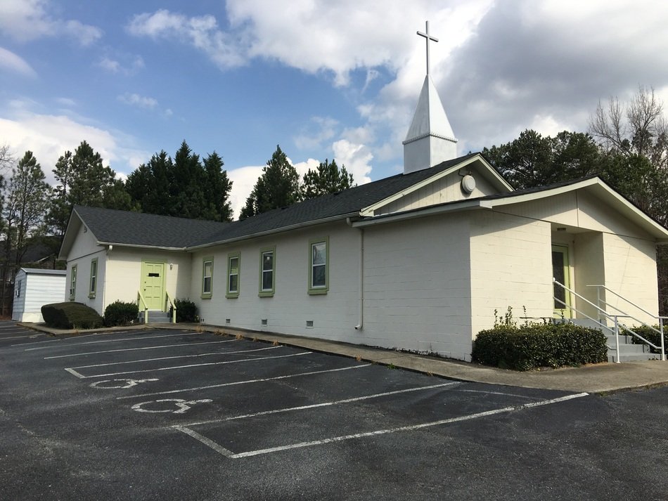 parking near the church building