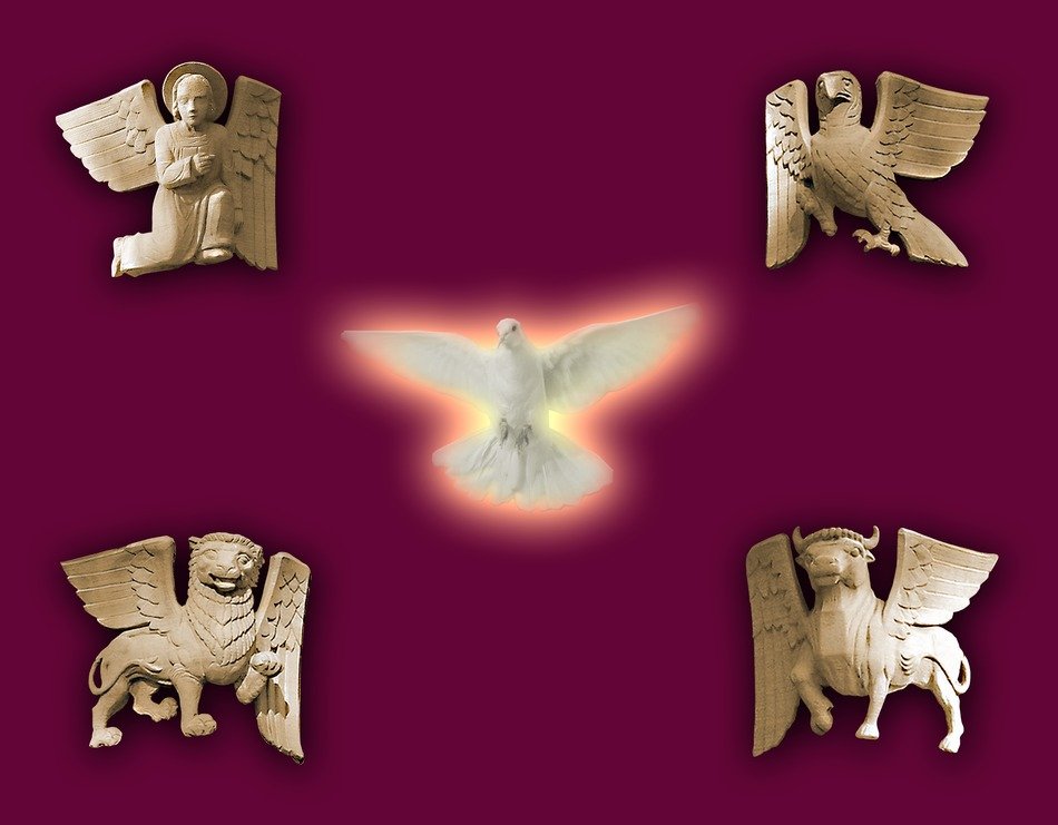 symbols of the evangelists in the picture