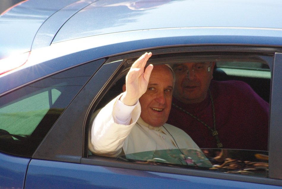 dad francis in the car