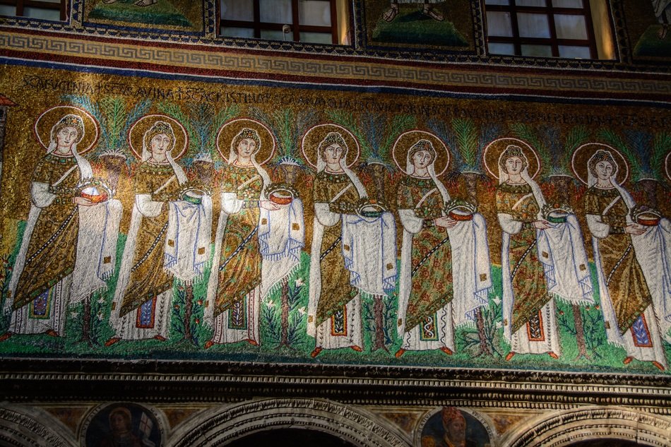 mosaic wall in a church