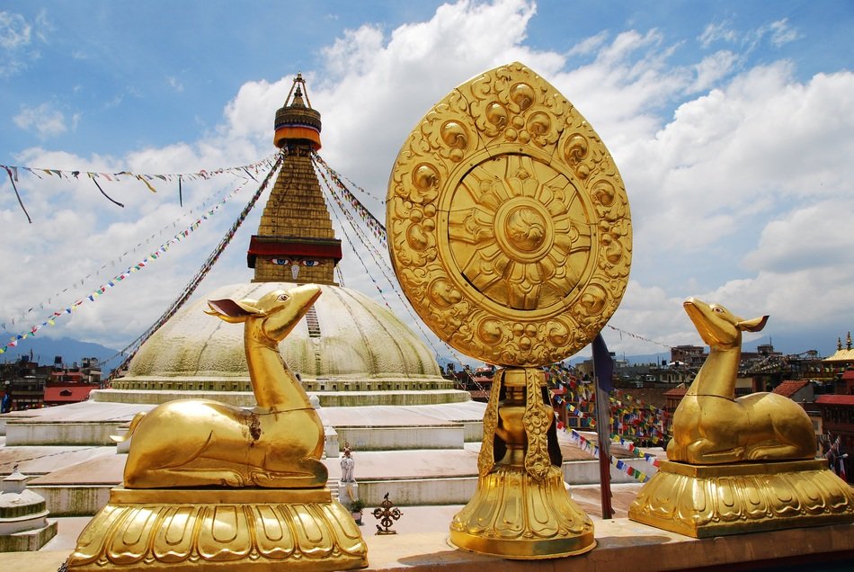 Nepal golden statue