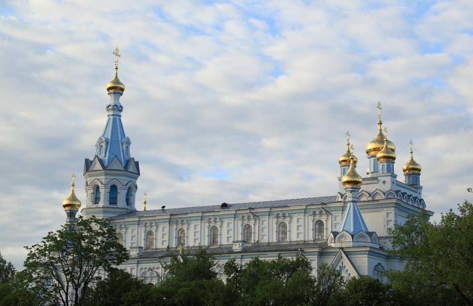 exterior of the church in Daugavpils