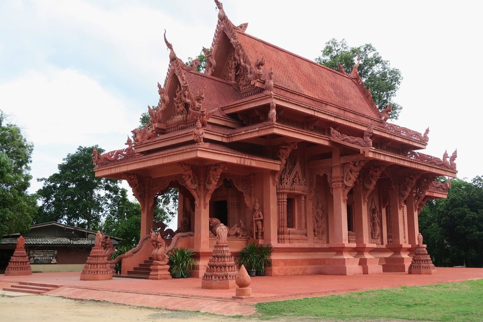 red temple on samui island